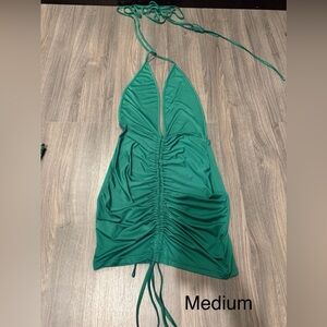 Green Halter Dress